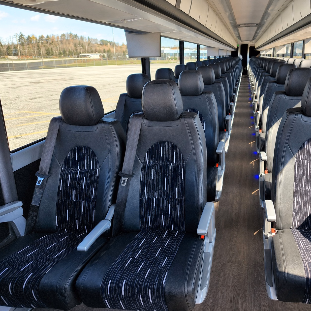 oakland charter bus interior